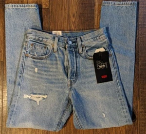Levi’s Women’s 501 Button Fly Skinny Jeans Size 24X28 - New With Tags! - Picture 1 of 12