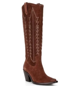 NEW Western Boots Women's Size 10. Antonio Melani Taegan Oiled Suede Tall Shaft. - Picture 1 of 12