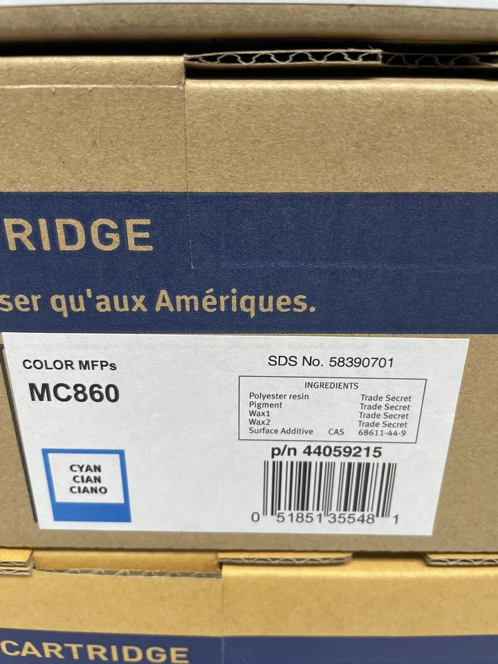 Okidata OKI MC860 Cyan Toner 44059215 OEM - Image 1 of 1