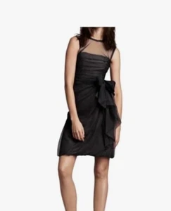 White By Vera Wang black Cocktail Dress Sll Lace Sleeveless Lined ladies 2 - Picture 1 of 3