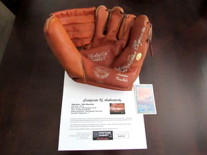 ALLIE REYNOLDS INDIANS YANKEES SIGNED AUTO FIELDRITE PRO GLOVE SGC TRACERCODE - Picture 1 of 9