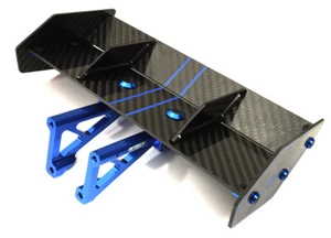 Carbon Fiber Rear Aero Wing Kit for Traxxas 1/8 Sledge 4WD 9517 9518 - Picture 1 of 1