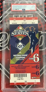 2008 World Series Game 6 Phantom Phillies Win WS In 5 Games Ticket Full PSA 6 - Picture 1 of 2