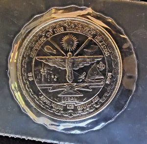 $5 1991 Heroes of Desert Storm Marshall Islands Mint Round Coin Medal Vtg Sealed - Picture 1 of 2