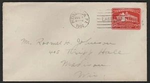US 1932 #U525 2c Mount Vernon Stamped Envelope Cover Used - Picture 1 of 2