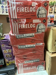 Lot 6 KFC Firelog FIRE LOG Kentucky Fried Chicken 11 Herbs Spices Enviro-Log - Picture 1 of 3