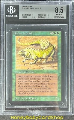 MTG Limited Edition Alpha 1993 Thicket Basilisk BGS 8.5 NM/MT+ Old School 93/94 - Image 1 of 4