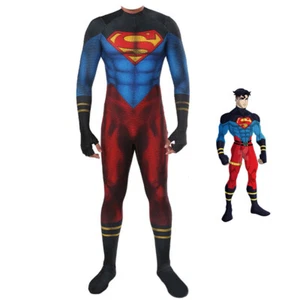 Young Justice Superboy Cosplay Costume Kon-El Bodysuit For Kids Adult Men - Picture 1 of 11