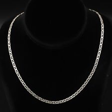 Sterling Silver - ITALY 4mm Anchor Mariner Chain 24.5" Necklace - 16.5g