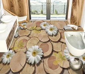 3D White Petals 34RAIN21 Floor WallPaper Murals Wall Print Decal AJ Honey - Picture 1 of 6