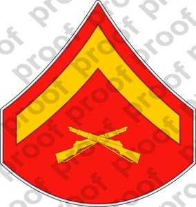 AUFKLEBER RANK USMC DB E3 LANCE CORPORAL ooo USMC Lisc No 20187 - Bild 1 von 1