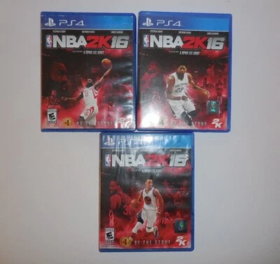 PS4 NBA 2K16 3 covers, S Curry, A David & J Harden Sony Playstation 4 Game - Image 1 of 3