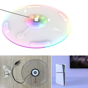 Game Console Disc Upright Vertical Stand Holder w/ RGB Dazzle Color for PS5 Slim - Picture 1 of 13