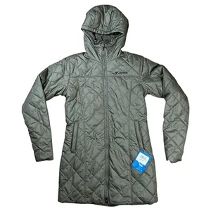 Columbia Copper Crest Quilted Puffer Jacket Heavy Green Hooded Size X Small - Picture 1 of 7