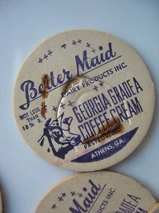 1 dozen NOS MILK BOTTLE CAP Better Maid Dairy products coffee cream ATHENS GA - Picture 1 of 2