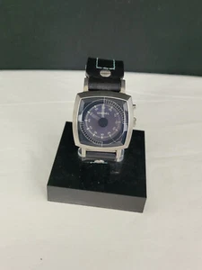 Diesel DZ-1066 schwarz Leder quadratisches Zifferblatt Uhr Herren Quarz LÄUFT - Bild 1 von 9