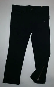 New Carter's Girls 4 year Pants Skinny Stretch Black Zipper Hem Solid Black Soft - Picture 1 of 1