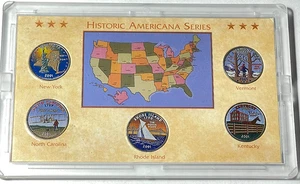 2001 US State Quarter Set Colorized in Display Package - Picture 1 of 2