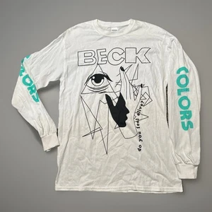 Beck Colors Tour camicia manica lunga uomo media etichetta Gildan vintage anni 90 musica - Foto 1 di 5