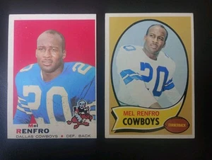 Topps Mel Renfro Dallas Cowboys HOF 2 card lot 1969 & '70 - Picture 1 of 5