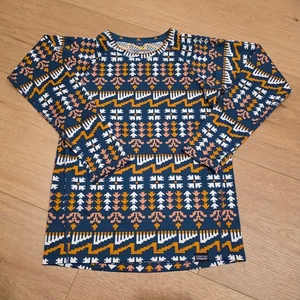 Camicia bambino Patagonia manica lunga Capilene baselayer taglia M 10 geometrica outdoor - Foto 1 di 10