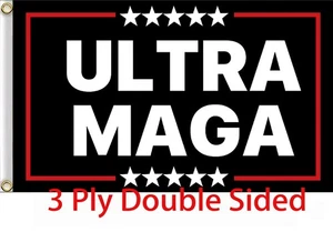 Ultra Maga Flags Mega Trump 2024 2022 Anti Biden Double Sided 3 Ply 3X5 Feet ... - Picture 1 of 7