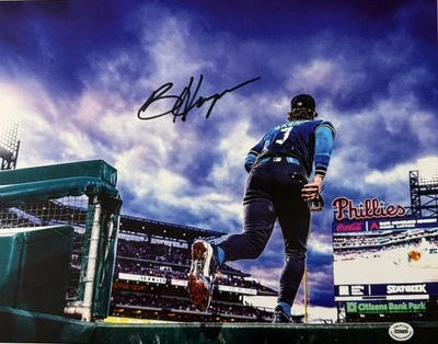Foto rara firmada por Bryce Harper autografiada de los Filis de Filadelfia 11x14 con certificado de autenticidad Foto 1 de 4