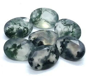 AAA Natural Moss Agate Oval Cut Loose Gemstone For Making All Type Jewelry - Picture 1 of 24