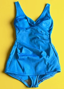 1960’s PIN-UP Swimsuit SEASCAMP by CAMP Royal Blue Sz 12/34b (today a Sz 5/6) - Picture 1 of 10
