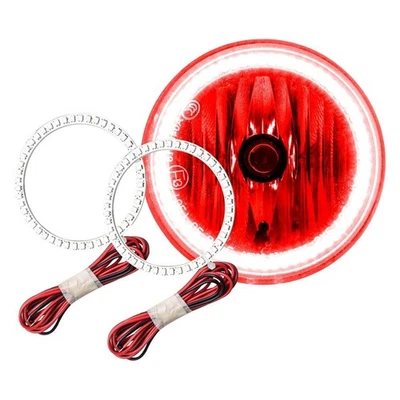 LED Fog Light Halo Ring Lights Red For 2006-2010 Dodge Caliber Foto 1 de 4