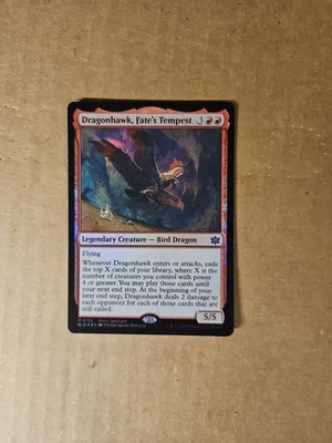 Dragonhawk, Fate's Tempest FOIL MTG Bloomburrow NM/Mythic Promo Stamped. - Image 1 of 4