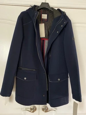 NWT Bugatti FlexCity Mens Navy Blue Hooded Jacket 46R - Image 1 of 4