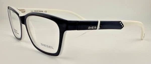 Monturas de gafas diésel solo 3-2,6 DL5063 Col 083 negro/blanco 54-16-140 - Imagen 1 de 13