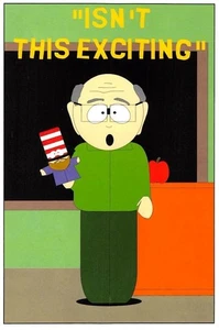 "Ist das nicht aufregend" SOUTH PARK Mr. Garrison Komödie Central 1998 4x6 Postkarte - Bild 1 von 2