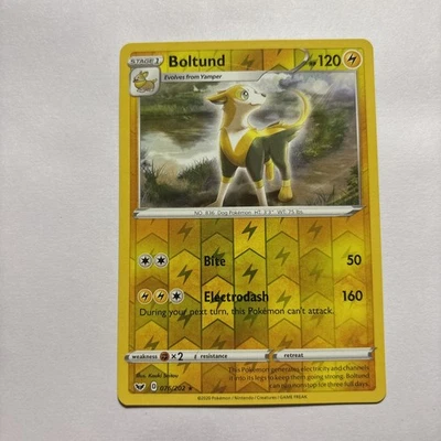 Pokemon Card Boltund Sword & Shield Reverse Holo Rare 076/202 - Image 1 of 2