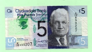 2016 Clydesdale Bank limitierte £5-Banknote aus echtem Kunststoff (HS-309) - Bild 1 von 2