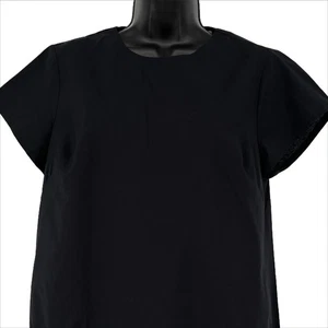 Blusa Top Camisa Cuyana con Cordón en Negro Talla X-Pequeña - Imagen 1 de 8