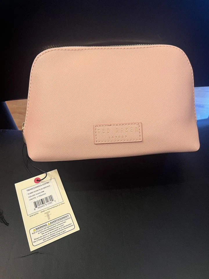 Ted Baker Estuche de Cosméticos Bolsa Rosa Nube Cremallera Superior Bolso Personal 6x8 Nuevo con Etiquetas  Foto 1 de 4