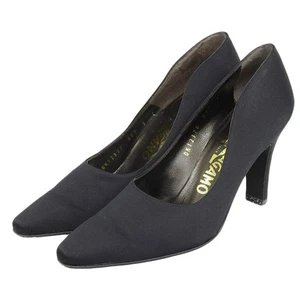 Salvatore Ferragamo Beautiful Satin Pumps for Women, Black, Size 5 pumps 5 black - Picture 1 of 6