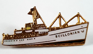 Isles of Scilly Steamship Company RMV Scillonian Enamel Badge Brooch H.W Miller