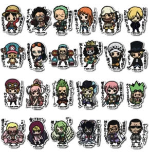 ONE PIECE 4th STICKER Luffy,Zoro,Sanji 24 kind Japan limited NEW B-SIDE LABEL - Picture 1 of 39