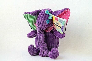 Les Deglingos Elefant Sandykilos Lila Cord Stofftier Schmusetier (T172) - Bild 1 von 2