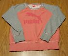 Ladies Puma Sweatshirt Thin Gray Coral Size Medium