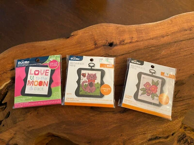3 Bucilla/Beginner Mini Counted Cross Stitch Kit 3" x 3" 14 Count - Image 1 of 4