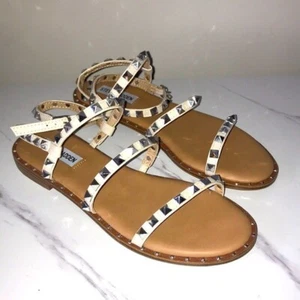 NEW Steve Madden travel flat sandal studded bone. - Picture 1 of 3