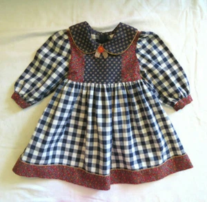 Country Farmhouse Little House Style Good Lad Brand Girls Plaid Dress 2T - 3T - Picture 1 of 5