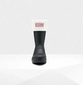 Hunter Kinder Strickjacke Strickbündchen Welly Boot Socken weiß Größe L 8216 - Bild 1 von 3