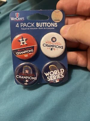 Набор из 4 кнопок Houston Astros 2017 World Series MLB - Изображение 1 из 2