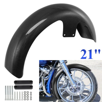 21" ABS Carbon Fiber Front Fender For Harley Touring Road Glide Road King Bagger Foto 1 de 4
