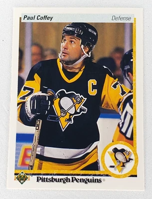 1990-91 Upper Deck Hockey Paul Coffey #124 Pittsburgh Penguins NHL HOF - Image 1 of 2